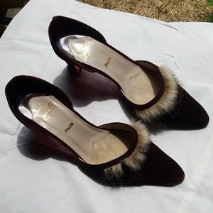 Christian Louboutin never worn velvet mules